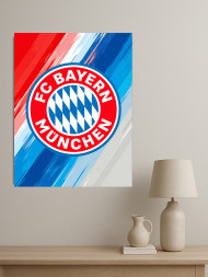Holstga bosilgan poster "Bavariya Myunxen logotipi"
