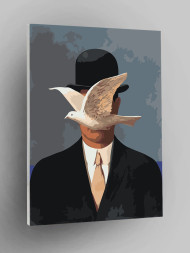 Картина по номерам &amp;quot;Рене Магритт - Человек в котелке&amp;quot;