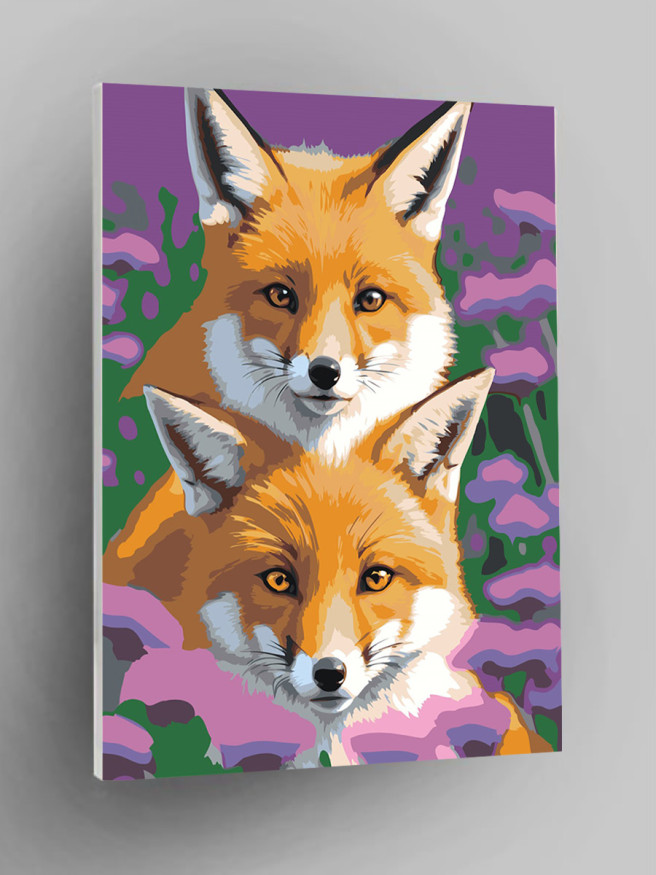 Картина по номерам &amp;quot;Пара лисиц&amp;quot;
