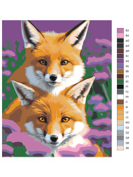 Картина по номерам "Пара лисиц"