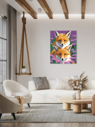 Картина по номерам "Пара лисиц"