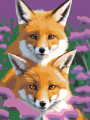 Картина по номерам &amp;quot;Пара лисиц&amp;quot;