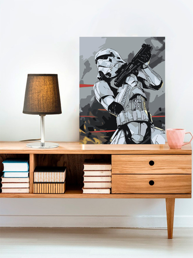 Raqamlar bo&amp;#039;yicha rasm &amp;quot;Yulduzli urushlar askar&amp;quot;