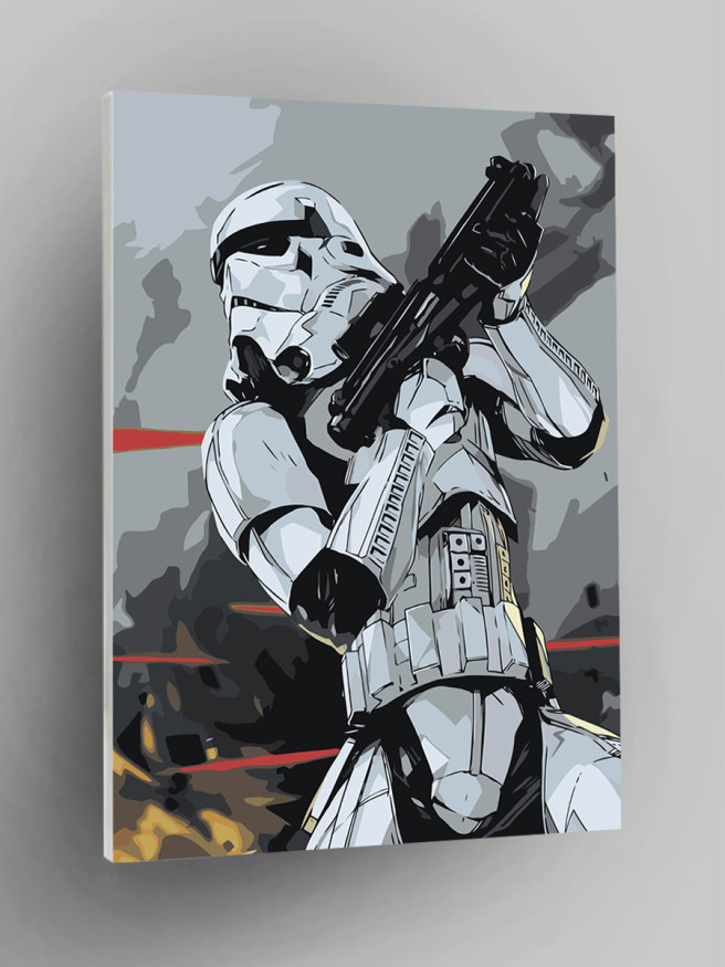 Raqamlar bo&amp;#039;yicha rasm &amp;quot;Yulduzli urushlar askar&amp;quot;