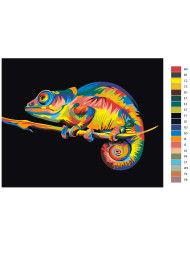 Картина по номерам &amp;quot;Хамелеон на ветке&amp;quot;