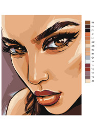 Картина по номерам &amp;quot;Красивая девушка&amp;quot;