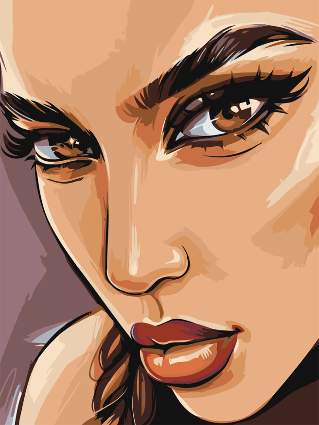 Raqamlar bo&amp;#039;yicha rasm &amp;quot;Go&amp;#039;zal qiz&amp;quot;