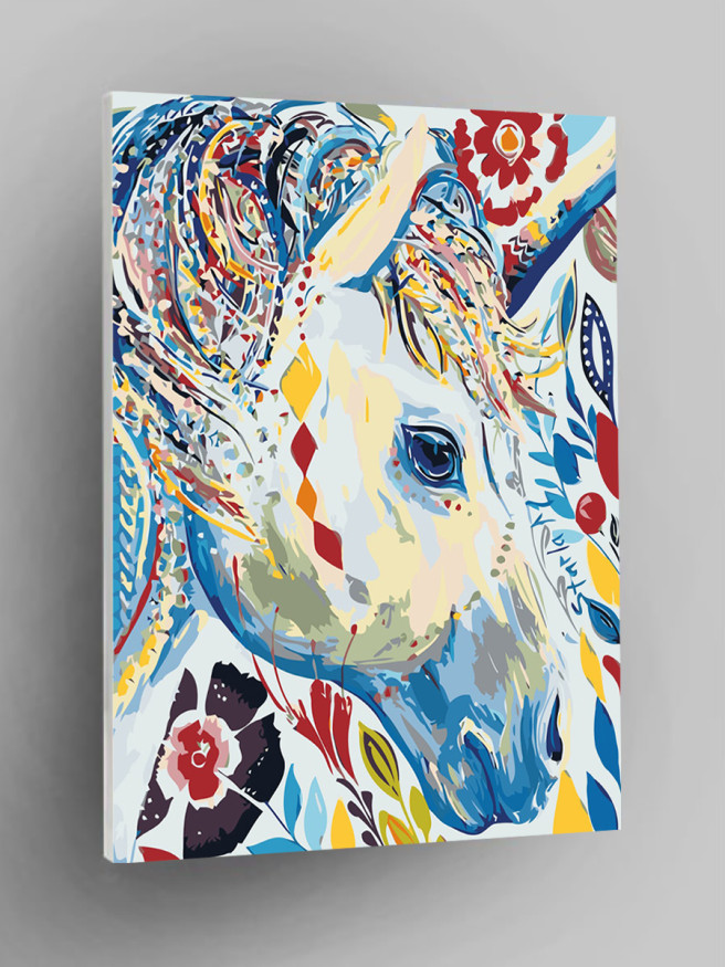 Картина по номерам &amp;quot;Лошадь в цветах&amp;quot;