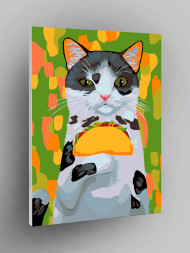 Raqamlar bo&#039;yicha rasm &quot;Tako ushlab olgan pishak&quot;