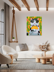 Raqamlar bo&#039;yicha rasm &quot;Tako ushlab olgan pishak&quot;