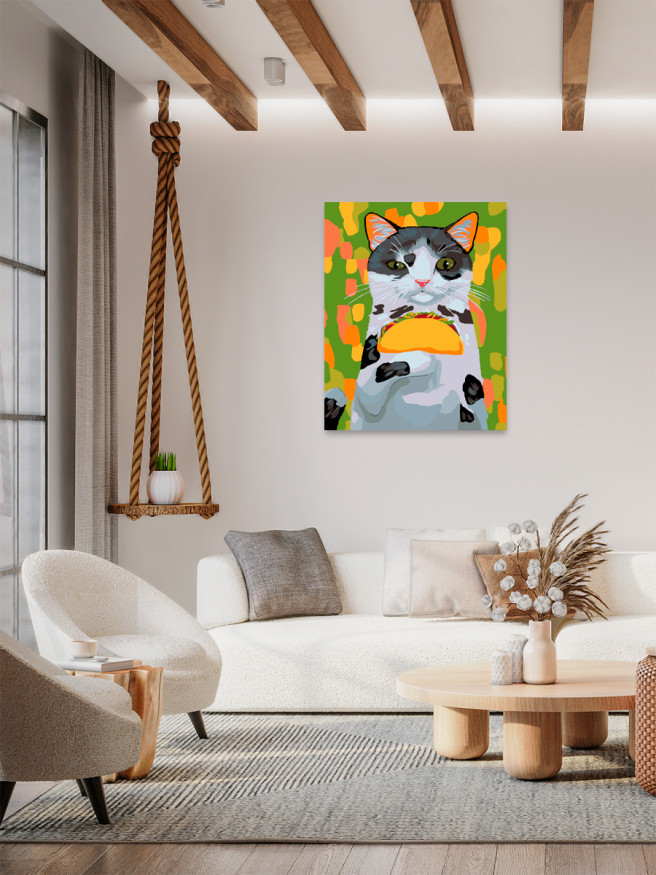 Raqamlar bo&amp;#039;yicha rasm &amp;quot;Tako ushlab olgan pishak&amp;quot;