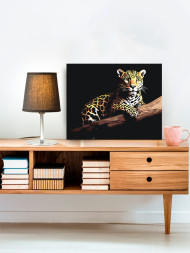 Raqamlar bo&#039;yicha rasm &quot;Shoxdagi leopard&quot;