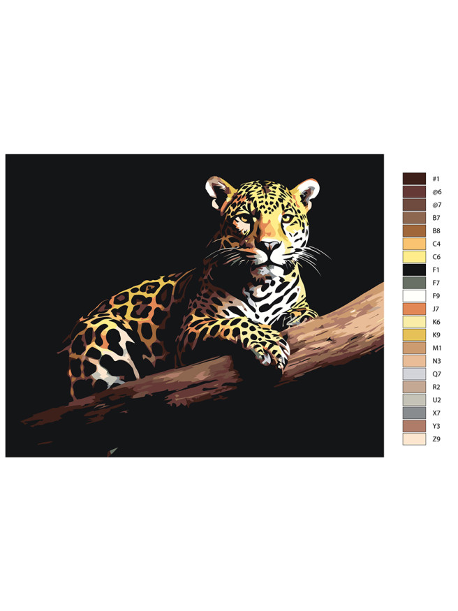 Raqamlar bo&amp;#039;yicha rasm &amp;quot;Shoxdagi leopard&amp;quot;