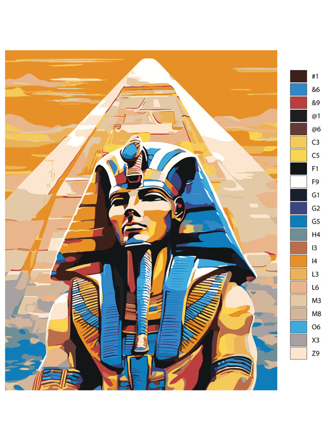 Raqamlar bo&amp;#039;yicha rasm &amp;quot;Fir&amp;#039;avn va piramida&amp;quot;