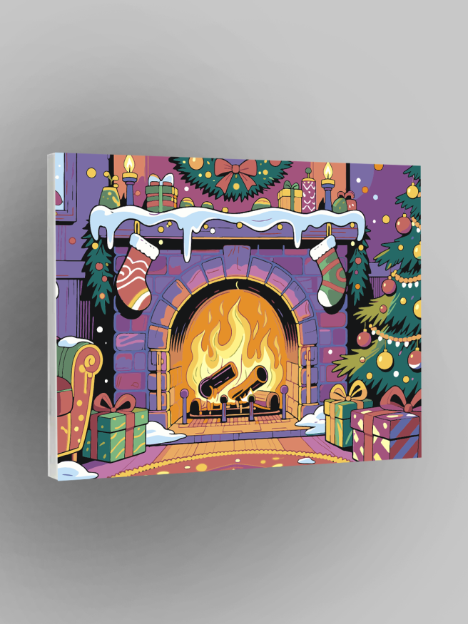 Raqamlar bo‘yicha rasm &amp;quot;Yangi yil kamini&amp;quot;