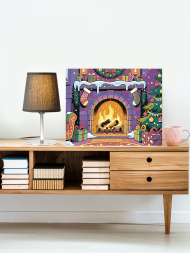 Raqamlar bo‘yicha rasm &quot;Yangi yil kamini&quot;