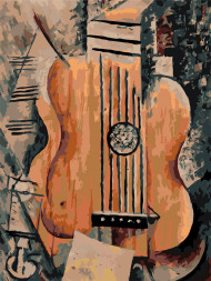 Картина по номерам "Пабло Пикассо - Гитара (Я люблю Еву)"