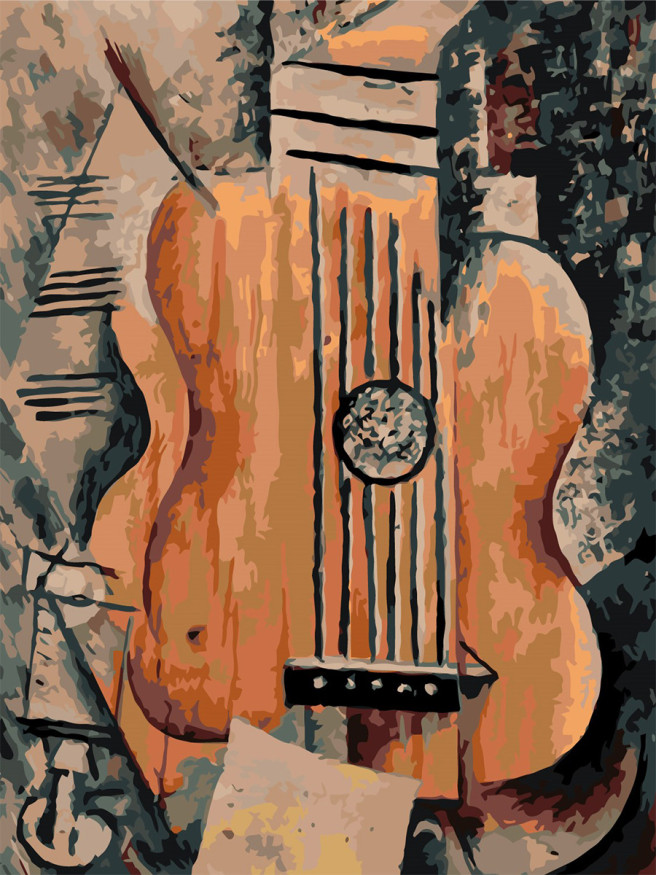 Raqamlar bo&amp;#039;yicha rasm &amp;quot;Pablo Pikasso - Gitara&amp;quot;