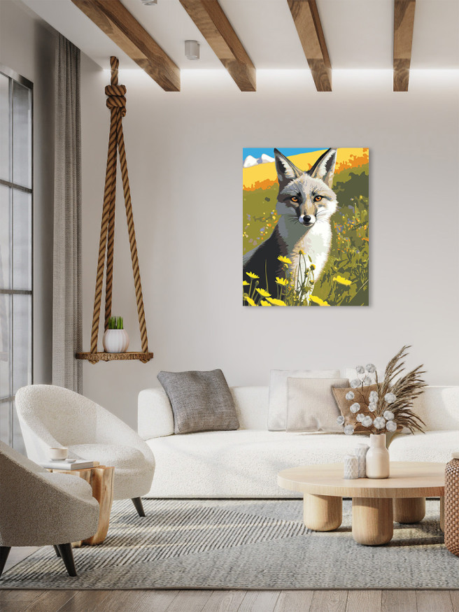 Raqamlar bo&amp;#039;yicha rasm &amp;quot;Tulki dalada&amp;quot;