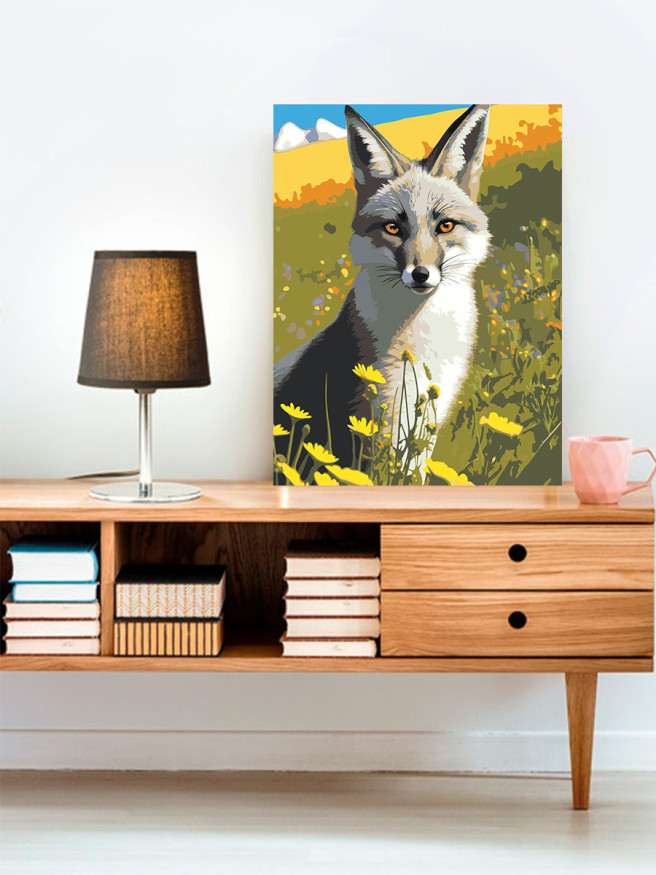 Raqamlar bo&amp;#039;yicha rasm &amp;quot;Tulki dalada&amp;quot;