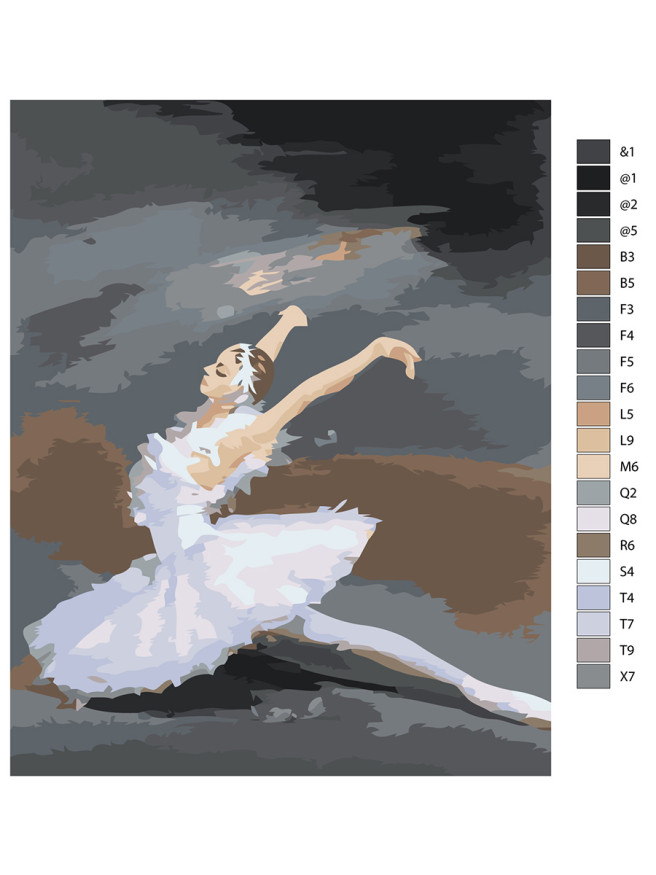 Raqamlar bo&amp;#039;yicha rasm &amp;quot;Balerina ijro etmoqda&amp;quot;