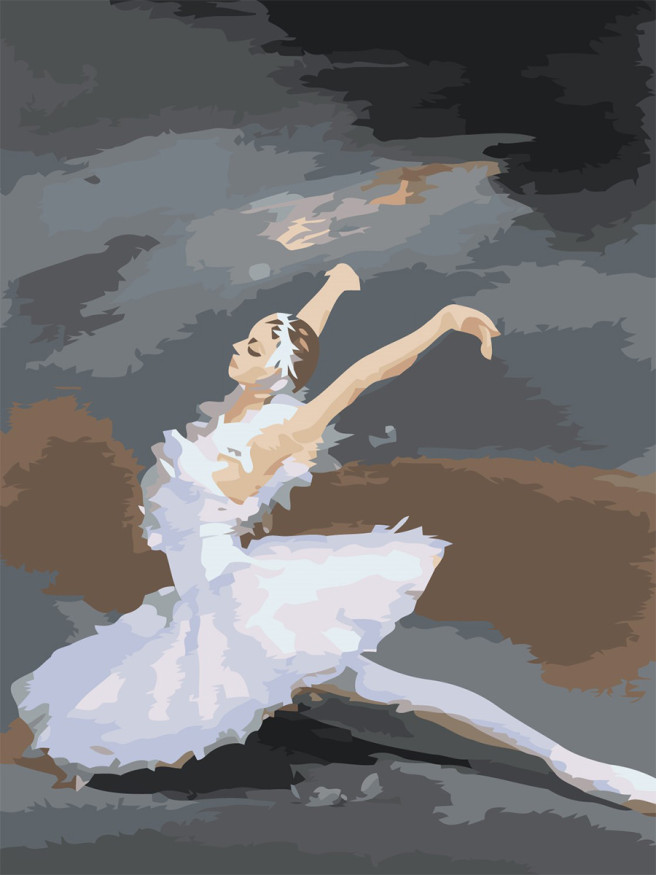 Raqamlar bo&amp;#039;yicha rasm &amp;quot;Balerina ijro etmoqda&amp;quot;