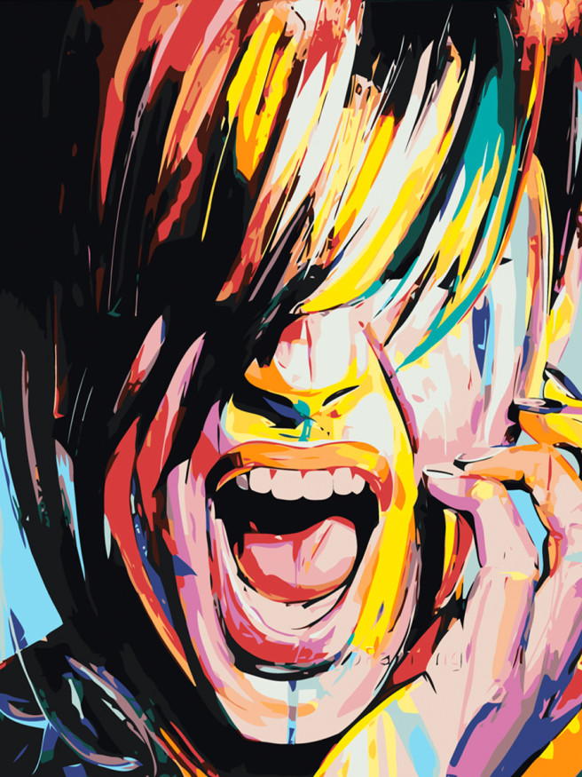 Картина по номерам &amp;quot;Крик девушки&amp;quot;