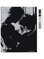 Raqamlar bo'yicha rasm "Sevishgan juftlik"