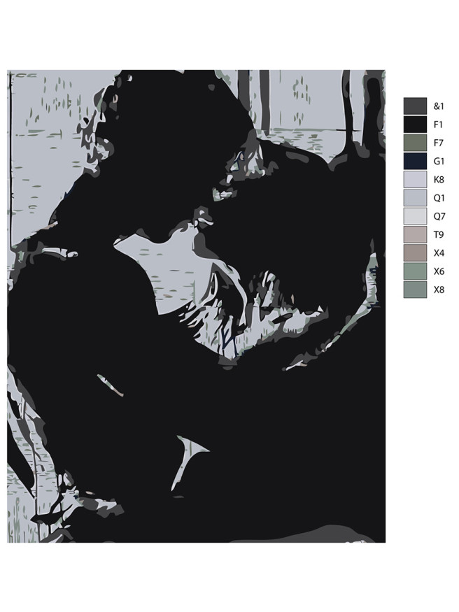 Raqamlar bo&amp;#039;yicha rasm &amp;quot;Sevishgan juftlik&amp;quot;