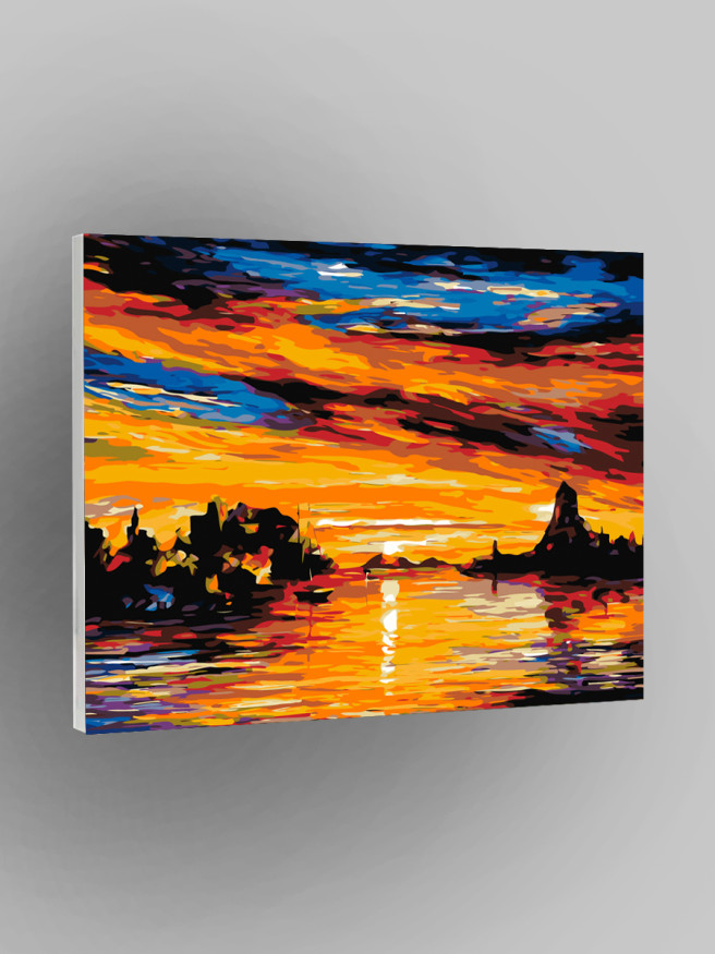 Raqamlar bo&amp;#039;yicha rasm &amp;quot;Dengizdagi kun botishi&amp;quot;