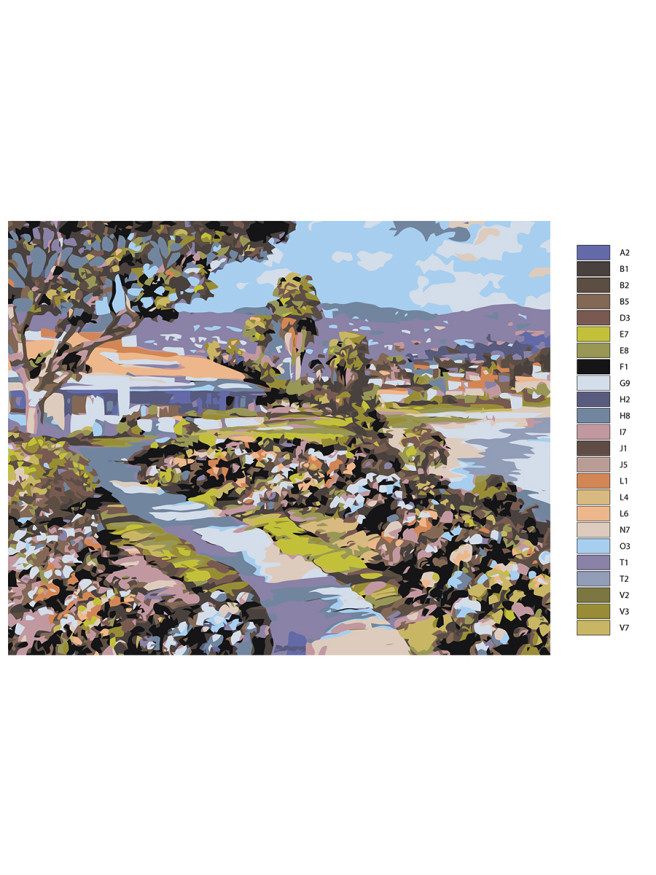 Raqamlar bo&amp;#039;yicha rasm &amp;quot;Sohil ko&amp;#039;rinishi&amp;quot;