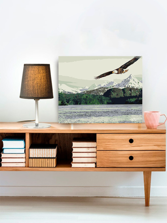 Raqamlar bo&amp;#039;yicha rasm &amp;quot;Tog&amp;#039;larda burgut&amp;quot;