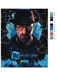 Картина по номерам &amp;quot;Мужчина в очках и шляпе&amp;quot;