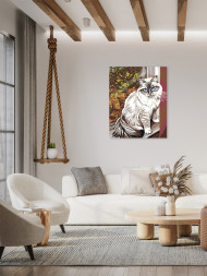 Raqamlar bo&#039;yicha rasm &quot;Uy mushuki&quot;