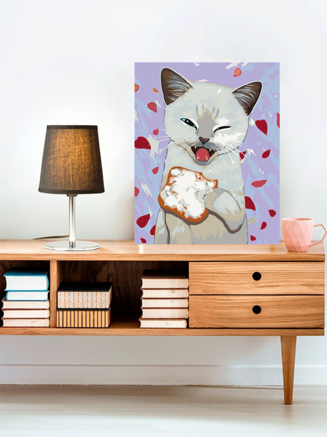 Raqamlar bo&amp;#039;yicha rasm &amp;quot;Sendvich bilan mushuk&amp;quot;