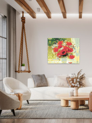 Raqamlar bo&#039;yicha rasm &quot;Lolalar va boychechaklar&quot;