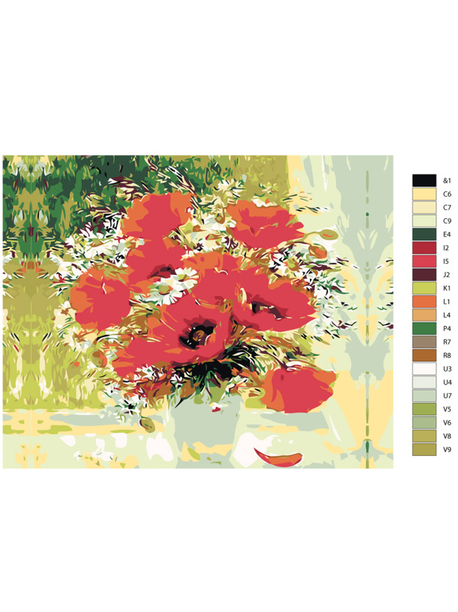 Raqamlar bo&amp;#039;yicha rasm &amp;quot;Lolalar va boychechaklar&amp;quot;