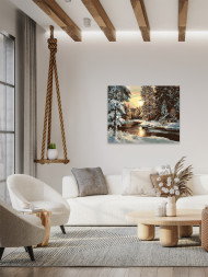 Raqamlar bo'yicha rasm "O'rmon ichidagi uycha"