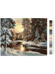 Raqamlar bo'yicha rasm "O'rmon ichidagi uycha"