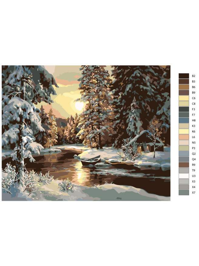 Raqamlar bo&amp;#039;yicha rasm &amp;quot;O&amp;#039;rmon ichidagi uycha&amp;quot;