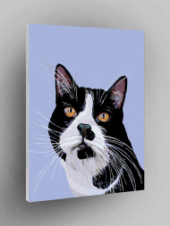 Raqamlar bo&#039;yicha rasm &quot;Mushuk rasmi&quot;