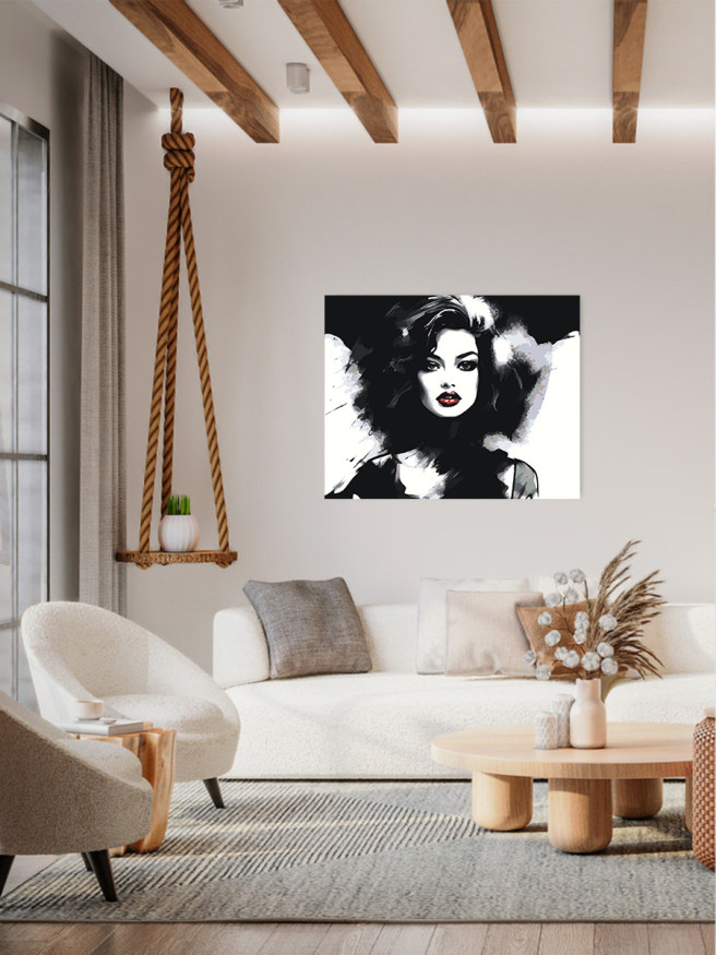 Raqamlar bo&amp;#039;yicha rasm &amp;quot;Qora kiygan go&amp;#039;zal qiz&amp;quot;