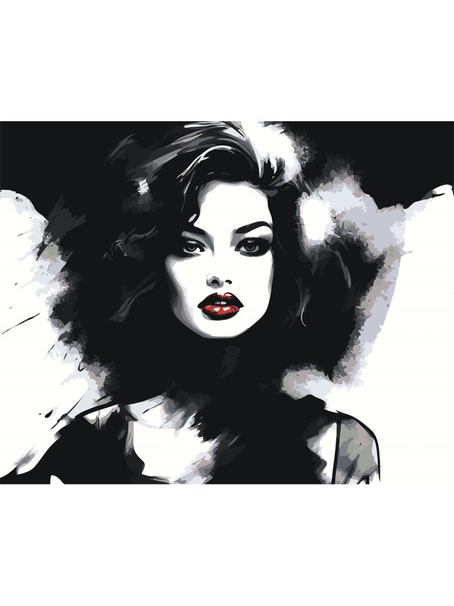 Raqamlar bo&amp;#039;yicha rasm &amp;quot;Qora kiygan go&amp;#039;zal qiz&amp;quot;