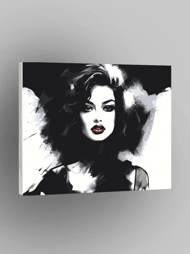 Raqamlar bo&amp;#039;yicha rasm &amp;quot;Qora kiygan go&amp;#039;zal qiz&amp;quot;