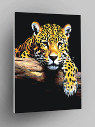 Raqamlar bo&#039;yicha rasm &quot;Chiroyli leopard&quot;