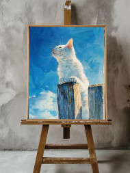 Постер на холсте &amp;quot;Кот наслаждается солнцем&amp;quot;