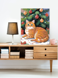 Raqamlar bo‘yicha rasm &quot;Archa ostidagi mushuk&quot;