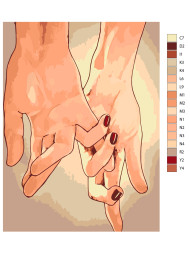 Картина по номерам &amp;quot;Руки влюблённых&amp;quot;
