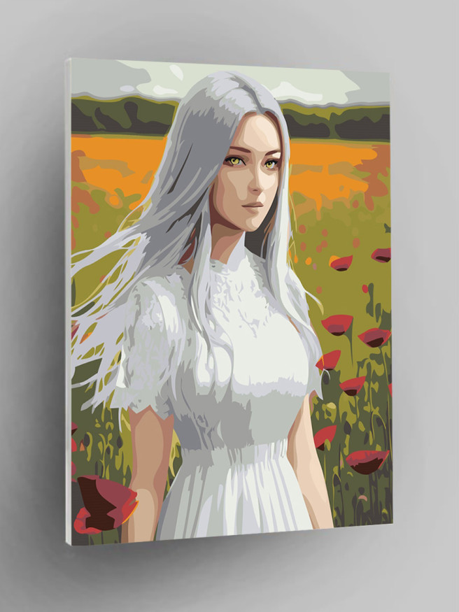 Картина по номерам &amp;quot;Красотка в поле&amp;quot;