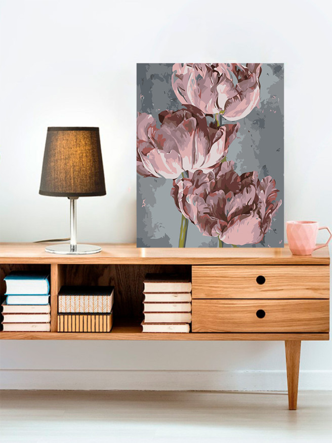 Raqamlar bo&amp;#039;yicha rasm &amp;quot;Pushti gullar&amp;quot;